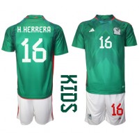 Mexico Hector Herrera #16 Replica Home Minikit World Cup 2022 Short Sleeve (+ pants)